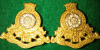 C29 - Duke of York's Royal Canadian Hussars Officer's Silver & Gilt Collar Badge Pair 